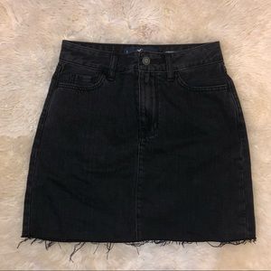 black denim skirt